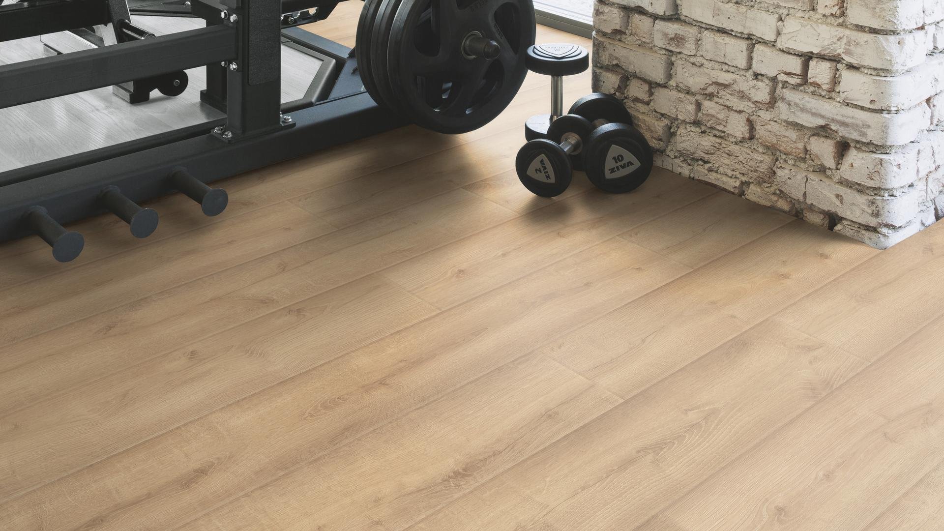 Ламинат Kaindl Aqua Pro Supreme Natural Touch 12.0 Стандартная Дуб Самоанский K4441 HB 1290×193×12 фото в интерьере